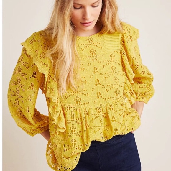 Anthropologie Tops - Anthropologie Clementine Eyelet Blouse